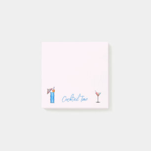 Cocktail Time Martini Tropical Punch Hinweis Post-it Klebezettel