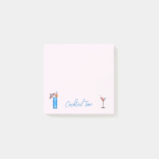 Cocktail Time Martini Tropical Punch Hinweis Post-it Klebezettel (Vorderseite)