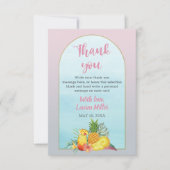 Cocktail Tropical Drinks Poolside Brautparty Dankeskarte (Vorderseite)