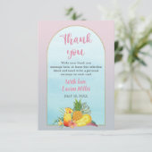 Cocktail Tropical Drinks Poolside Brautparty Dankeskarte (Stehend Vorderseite)