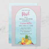 Cocktail Tropical Drinks Poolside Brautparty Einladung (Vorne/Hinten)