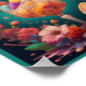 Cocktail und Blume Poster (Ecke)