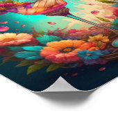 Cocktail und Blume Poster (Ecke)