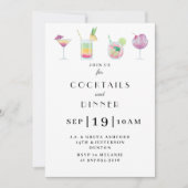 Cocktail- und Getränk-Party Einladung (Vorderseite)