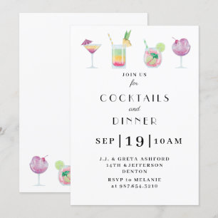 Cocktail- und Getränk-Party Einladung