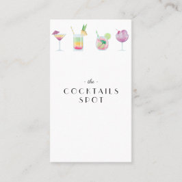Cocktail-und Getränke Bar Visitenkarte