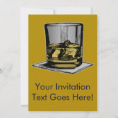 Cocktail und Napkin Design Einladung (Vorderseite)