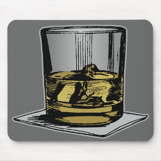 Cocktail und Napkin Design Mousepad (Vorne)