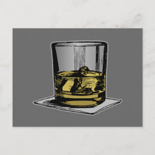 Cocktail- und Servietten-Design Postkarte