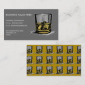 Cocktail-und Servietten-Entwurf Visitenkarte (Vorne/Hinten)