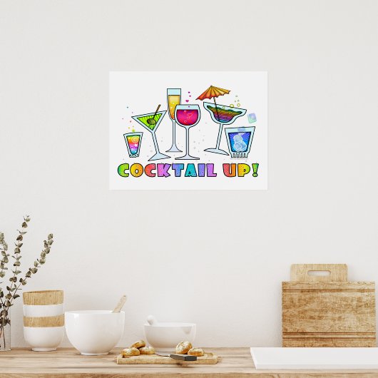 COCKTAIL UP! COCKTAIL GLASSER POSTERS & DRUCKER POSTER (Küche)