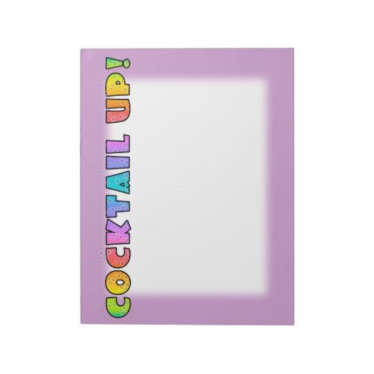 COCKTAIL UP! NOTEPAD LARGE NOTIZBLOCK (Rotiert)