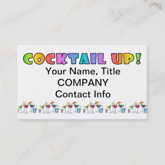 COCKTAIL UP! Visitenkarte (Vorderseite)