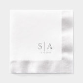 Cocktail-Verlobung für Hochzeitsempfang Servietten Mit Folie (Vorderseite)