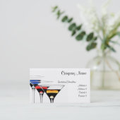 Cocktail-Visitenkarte Visitenkarte (Stehend Vorderseite)