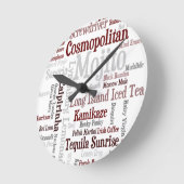 Cocktail-Wanduhr Runde Wanduhr (Winkel)