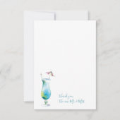 Cocktail Wasserfarbe Vielen Dank Karren Mitteilungskarte (Vorderseite)