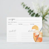 Cocktail "Watercolor aperol spritz" - Rezept-Karte (Stehend Vorderseite)