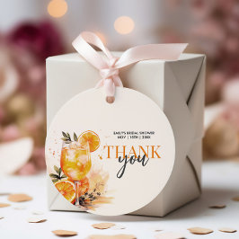 Cocktail Watercolor Brautparty Geschenkanhänger