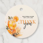 Cocktail Watercolor Brautparty Geschenkanhänger (Vorderseite)