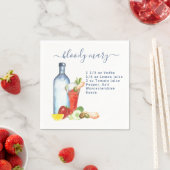 Cocktail Watercolor Rezept Mixed Drink Bloody Mary Serviette (Beispiel)