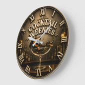 Cocktail Weenies Funny Dachshund Große Wanduhr (Winkel)