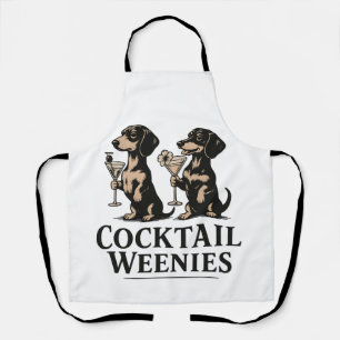 Cocktail-Weenies Lustiger Dackel Wiener Hund Schürze