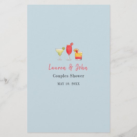 Cocktail "Wo waren sie?" Brautparty (Rückseite)