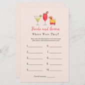 Cocktail "Wo waren sie?" Brautparty (Vorne/Hinten)