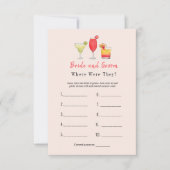 Cocktail "Wo waren sie?" Brautparty Einladung (Vorderseite)