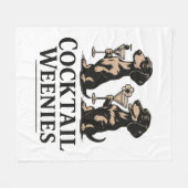 Cocktail-Würstchen Lustiger Dachshund Dackel Fleecedecke (Vorderseite (Horizontal))