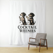 Cocktail-Würstchen Lustiger Dachshund Dackel Wandteppich (Beispiel)