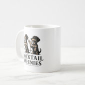 Cocktail-Würstchen Lustiger Dackel Wiener Hund Kaffeetasse (Vorderseite Links)