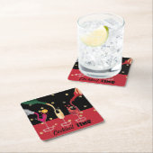 Cocktail-Zeit-Papier-Untersetzer Rechteckiger Pappuntersetzer (Vor Ort)