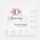 Cocktail zum 40. Jubiläum Serviette (Vorderseite)