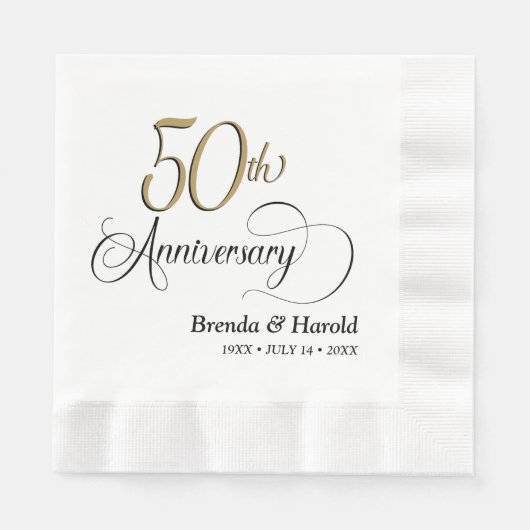 Cocktail zum 50. Jubiläum Serviette (Vorderseite)