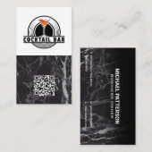 Cocktailbar-Logo-Grafik | QR-Code Visitenkarte (Vorne/Hinten)