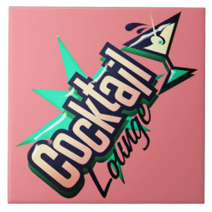 Cocktailbar-Martini im Vintage-Mid-Century-Club-St Fliese