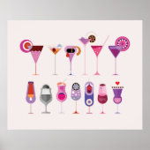 Cocktailbrille Poster (Vorne)