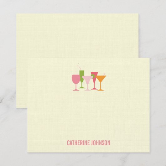 Cocktailbrille Vielen Dank Karten (Vorne/Hinten)