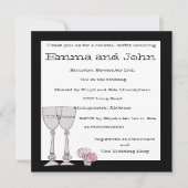 Cocktailbüffet in Schwarz und Weiß Einladung (Vorderseite)