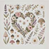 Cocktailcore "Blumenherz & Bienen" Sticker-Set Aufkleber (Vorderseite)