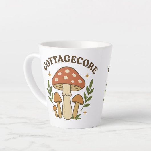 Cocktailcore Mushroom Kaffeemaschine Tasse (Linke Ecke)