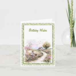 Cocktailcore Springtime Wasserfarbe Geburtskarte Karte