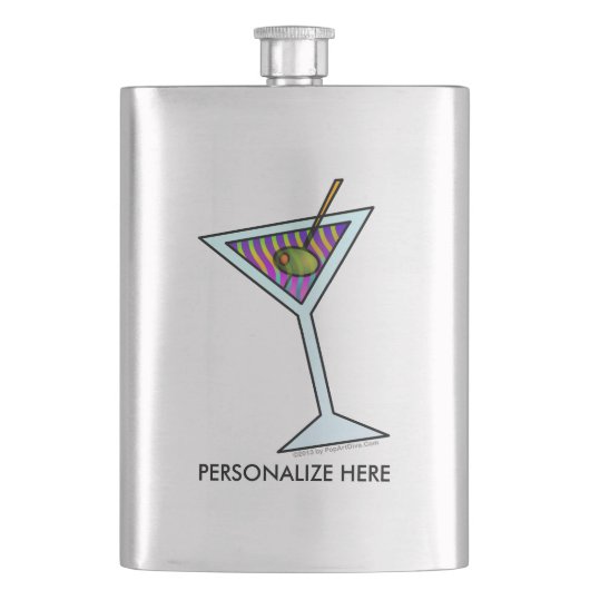 COCKTAILFLASKEN - MARTINI DESIGN FLACHMANN (Vorderseite)