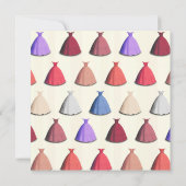 Cocktailgarten Brautkleid Party Einladung (Rückseite)