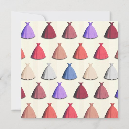 Cocktailgarten Brautkleid Party Einladung (Rückseite)