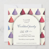 Cocktailgarten Brautkleid Party Einladung (Vorderseite)