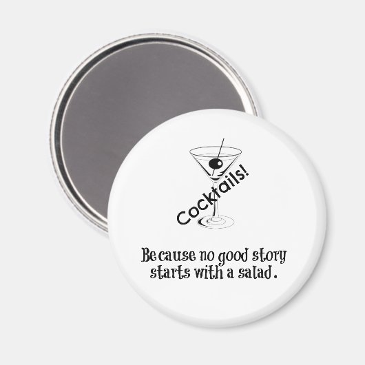 Cocktailgeschichte Magnet (Vorderseite/Rückseite)