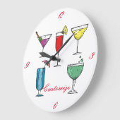 Cocktailgetränk Thunder_Cove Große Wanduhr (Winkel)